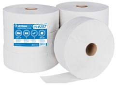 Toaletný papier Primasoft, 28 cm, dvojvrstvový, bielený recykl, 6 roliek