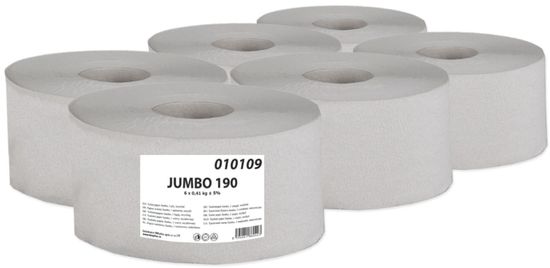 Primasoft Toaletný papier Jumbo, jednovrstvový, 19 cm, 6 roliek