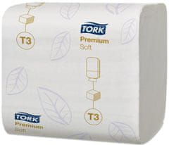 Tork Skladaný toaletný papier - T3, 2 vrstvový, biely, 30x252 ks