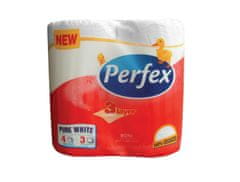 Toaletný papier Perfex - 2vrstvový, biely, 4 rolky