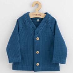 NEW BABY Dojčenský kabátik na gombíky Luxury clothing Oliver modrý - 74 (6-9m)