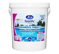 Sparkly POOL Chlórové tablety do bazéna 6v1 multifunkčné 200g 10 kg