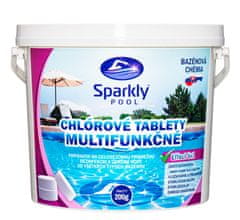 Sparkly POOL Chlórové tablety do bazéna 5v1 multifunkčné 200g 3 kg