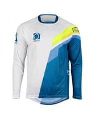 YOKO Motokrosový dres VIILEE bielo / modro / žltý XXL