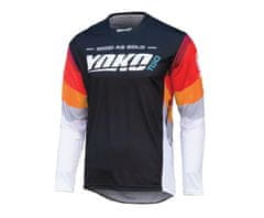 YOKO Motokrosový dres TWO čierno/bielo/červený XXL