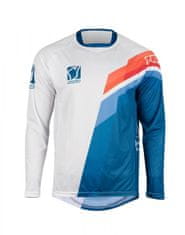 YOKO Motokrosový dres VIILEE bielo / modro / oranžový XL