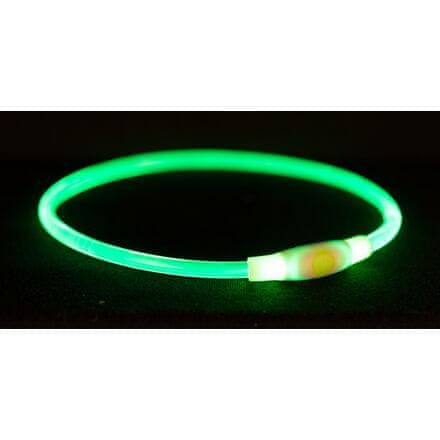 Trixie Flash light ring USB, blikací obojek, zelená (RP 2,10 Kč)