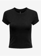 ONLY Čierne dámske basic tričko ONLY Elina XL