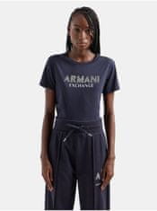 Armani Exchange Tmavomodré dámske tričko Armani Exchange S