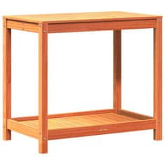 Vidaxl Stôl na presádzanie a polica voskovohnedý 82,5x50x75cm borovica