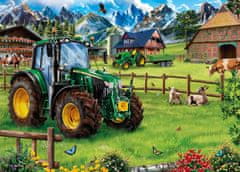 Schmidt Puzzle Alpská pastvina s traktorom: John Deere 6120M 1000 dielikov