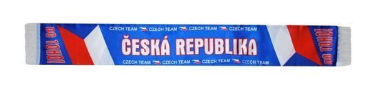 Šál Česká republika - modrá - ČR fanúšik - hokej - 130 x 18 cm