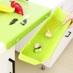 HOME & MARKER® Kuchynská doska na krájanie s odnímateľnou nádobou (zelená farba, 38 x 29 cm) | CHOPPINATA