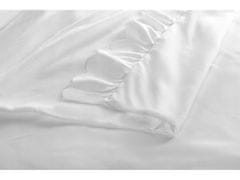 sarcia.eu Biela posteľná súprava s volánom, posteľná bielizeň z bavlneného saténu 200x220cm