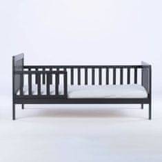DREWEX Detská posteľ so zábranou Drewex Nidum 140x70 cm grafit 