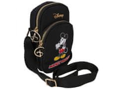 Disney Mickey Mouse Disney Čierna taška cez rameno, zlaté prvky 12x18x6 cm 