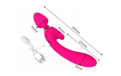 Vibrabate Vibračný masážny prístroj s klitoriálnym kopijníkom, vodotesný