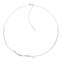 Calvin Klein Slušivý oceľový náhrdelník s kryštálmi Crystallized Weave 35000510