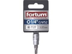 Fortum Hlavice zástrčná (4701724) hlavice zástrčná TORX, 1/4&quot;, TX 27, L 37mm, CrV/S2