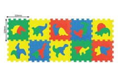 Wiky Pěnové puzzle Dinosauři 32x32cm 10ks v sáčku