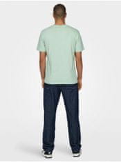 ONLY&SONS Svetlo zelené pánske tričko ONLY & SONS Kolton XL