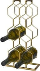 EXCELLENT Stojan na víno KO-C37880420 kovový 8 fliaš zlatá