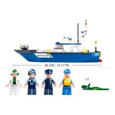 Sluban Polícia M38-B0657 Loď, vrtuľník a zlodej v člne