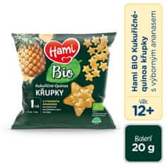 Hami BIO Chrumky kukuričné-quinoa s výborným ananásom 20 g, 12+