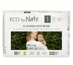 ECO by Naty 2x Plienky jednorazové 1 (2-5 kg) 25 ks