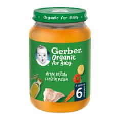 GERBER Organic detský príkrm mrkva a paradajky s morčacím mäsom 190 g