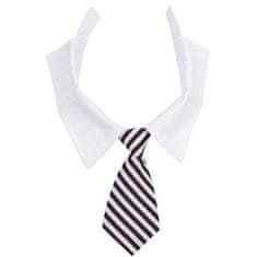 Gentledog kravata pre psov čierna-biela veľkosť oblečenia S