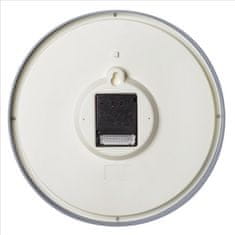 HAMA nástenné hodiny PG-300 / priemer 30 cm / riadené rádiovým signálom / tichý chod / 1x AA batérie / šedé