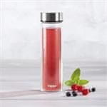 Xavax Fľaša To Go, sklenená na horúce/studené/sýtené nápoje, 450 ml, sitko, neoprénový obal