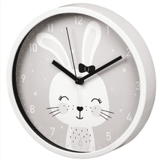 HAMA Lovely Bunny, detské nástenné hodiny, priemer 25 cm, tichý chod
