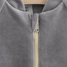 NEW BABY Dojčenská semišková mikina Suede clothes sivá - 62 (3-6m)