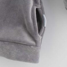 NEW BABY Dojčenská semišková mikina Suede clothes sivá - 62 (3-6m)