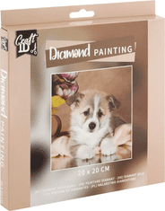 Grafix Diamantové maľovanie Roztomilé šteňa 20x20cm