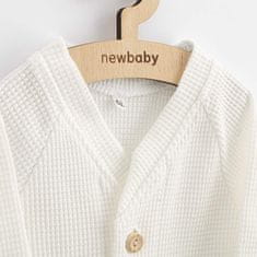 NEW BABY Dojčenský kabátik na gombíky Luxury clothing Oliver biely - 68 (4-6m)