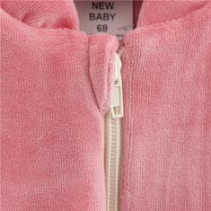 NEW BABY Dojčenská semišková mikina Suede clothes ružová - 62 (3-6m)