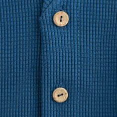 NEW BABY Dojčenský kabátik na gombíky Luxury clothing Oliver modrý - 56 (0-3m)