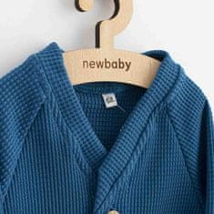 NEW BABY Dojčenský kabátik na gombíky Luxury clothing Oliver modrý - 56 (0-3m)