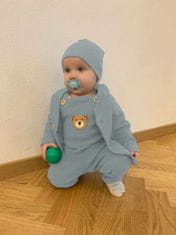 NEW BABY Dojčenský kabátik na gombíky Luxury clothing Oliver sivý - 68 (4-6m)