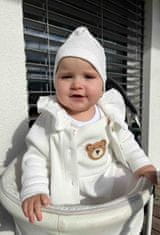 NEW BABY Dojčenský kabátik na gombíky Luxury clothing Laura biely - 86 (12-18m)
