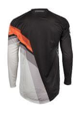 YOKO Motokrosový dres VIILEE čierno / biely / oranžový 3XL