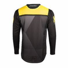 YOKO Motokrosový dres KISA čierno /žltý S