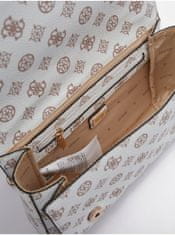 Guess Béžovo-biela dámska vzorovaná kabelka Guess Loralee UNI