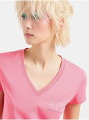 Armani Exchange Ružové dámske tričko Armani Exchange XS