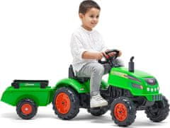 Falk FALK Šlapací traktor 2048AB X-Tractor s vlečkou a otevírací kapotou - zelený