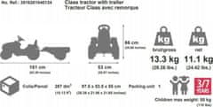 Falk FALK Šlapací traktor 1040AB Claas Arion 430 s vlečkou