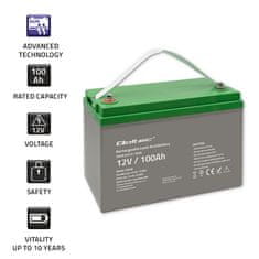 Qoltec Batéria AGM | 12V | 100Ah | max. 1200A | 28,1kg